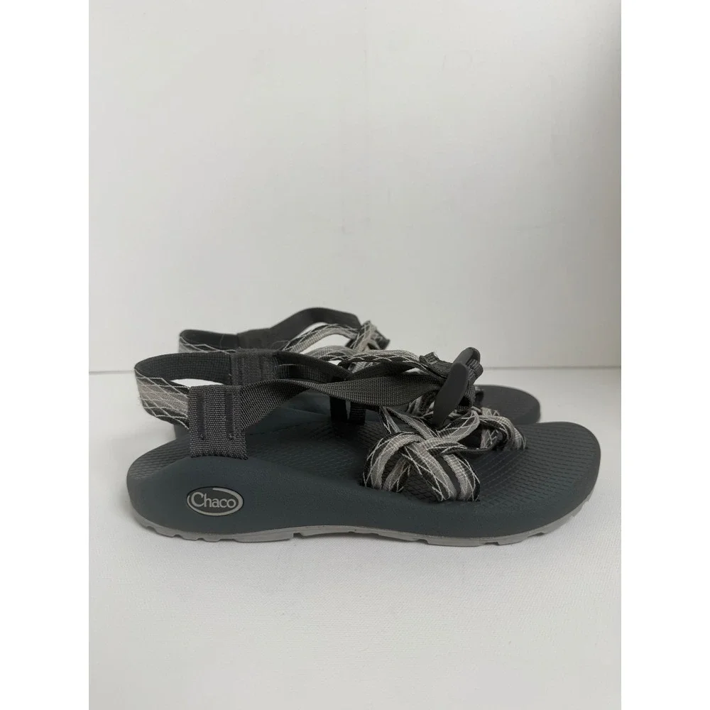 Chaco Z Cloud 2 Womens Sandals Gray Black Strappy Toe Loop Sport Shoes Size 7 7